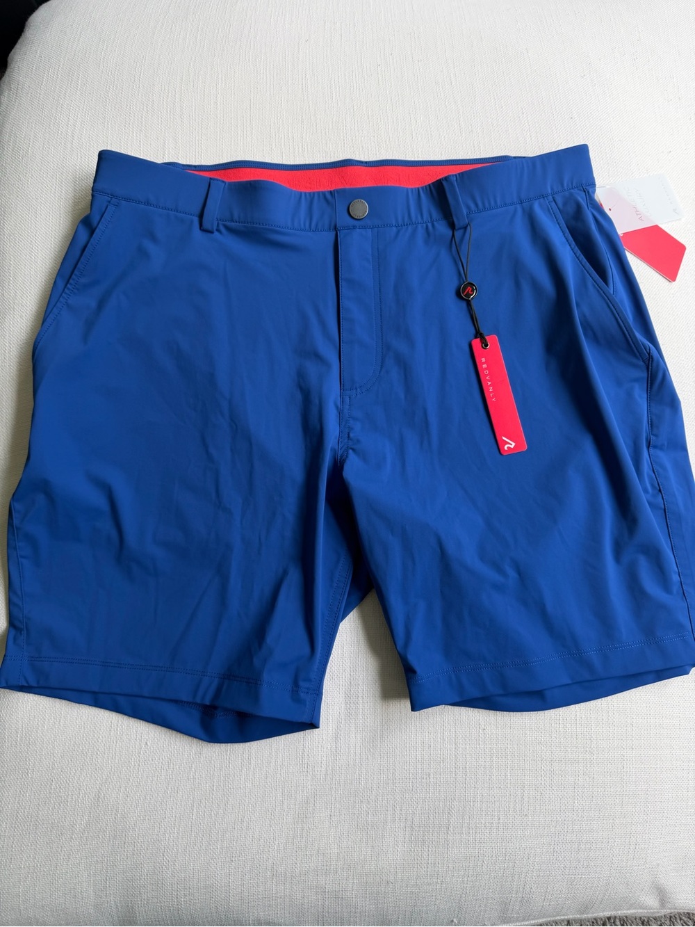 NWT Redvanly Hanover Performance Shorts – Mazarine Blue – 7.5” Inseam